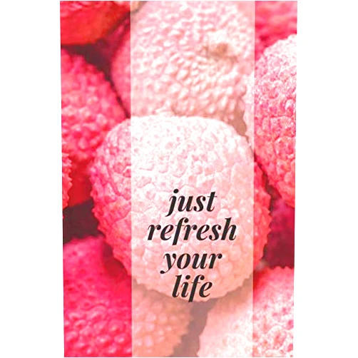 Book Shelf Just refresh your life: Fruits Notebook Series, Journal, Diary, lechee, exotc fruits, fruits notebook: lychee. (110 Pages, Blank, 6 x 9) (Fruit notebook)