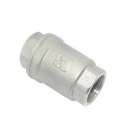 DAN SPEED S316 Stainless Steel Vertical Check Valve,Spring Loaded In-line Low Cracking Pressure (3/4 inch)