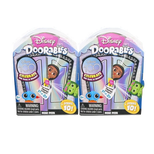 Just Play Disney Doorables Series 10 Mini-Peek 2-pack Set, Collectible Blind Bag Figures, Kids Toys for Ages 5 Up by Just Play