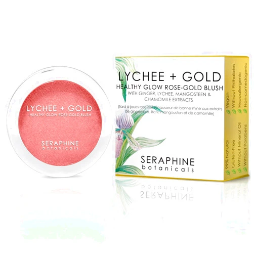 Seraphine Botanicals Lychee + Gold Healthy Glow Rose-Gold Blush