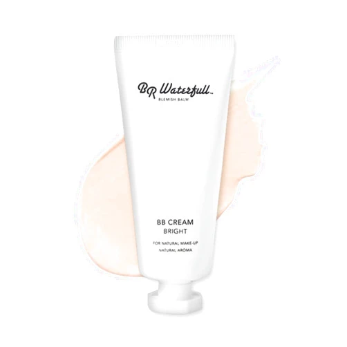 BR Waterfull Blemish Balm (Bright), BB Cream, Korean BB Cream, Dewy Finish, Moisturizing Medium Flawless Coverage, Glowing Skin Tone, Glow & Dewy Makeup,1.41oz