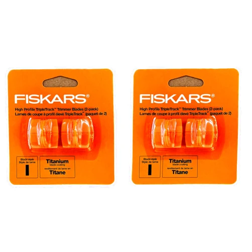 Fiskars 157400-1001 Titanium TripleTrack High Profile Cutting Replacement Blades- 2 Pack