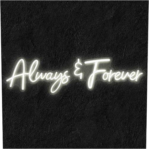 HEVMEVENI Forever And Always Neon Sign Custom Wall Decor Led Wedding Sign Engagement Giftneon Light Wedding,Warmwhite,Always and forever
