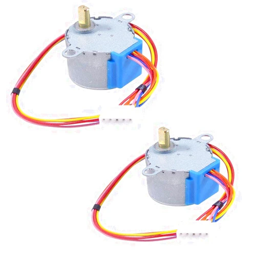 Yohii 2Pcs 28BYJ-48-5V 4 Phase 5 Wire DC 5V Gear Step Stepper Motor- (G7.23)