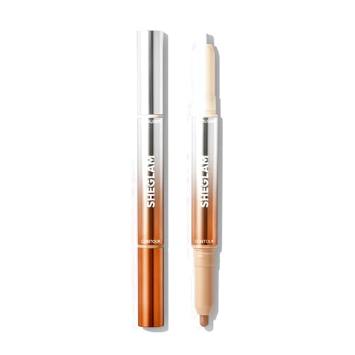 SHEGLAM Fine Line 2-In-1 Nose Contour & Highlight Pen Long Lasting Waterproof Cream Bronzer & Highlight Sticks-Buff