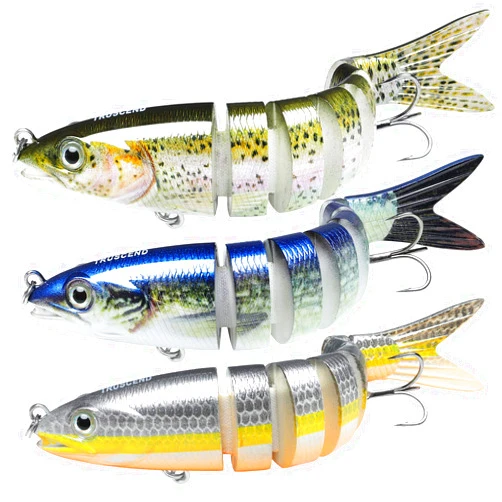 TRUSCEND Swimmax for Freshwater and Saltwater, Lifelike Fishing Lures for Bass Trout Crappie Walleye Pike Bluegill Salmon, Swimbait for Bass, Amazing Fishing Gear Gifts for Family