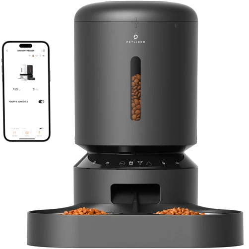 PETLIBRO Automatic Cat feeder for 2 Cats, 5G Wifi Pet Feeder with APP Remote Feeding,5L Timed Cat Food Dispenser, Adjustable Portions 1-10 Meals/Day,Fresh Food Storage, 10s Call, Stainless Steel Bowls