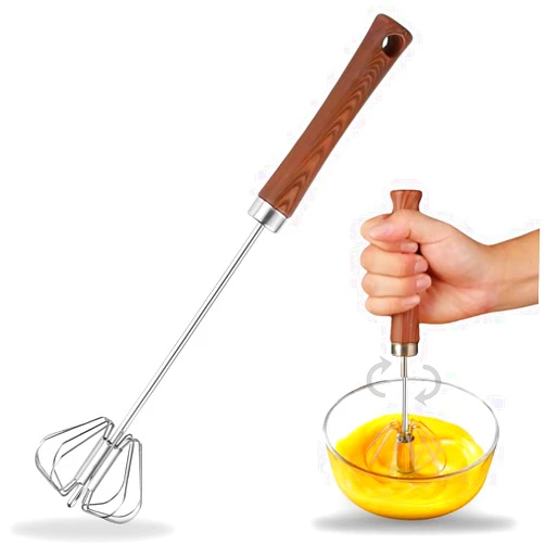 BrapWrap Semi Automatic Whisk, Whizzy Whisk, 12inch, Hand Push Rotary Whisk Blender, Egg Beater, Milk Frother, Blending, Whisking, Beating & Stirring