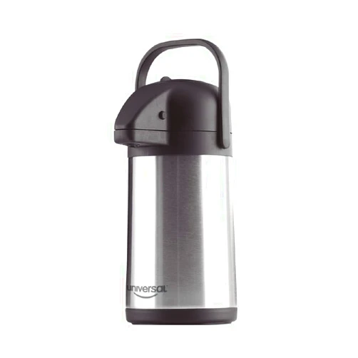 Universal 3.2 Quart / 3 Liter (102 Oz) Stainless Steel Coffee Carafe, Airpot Vacuum Insulated Pump Thermos, Thermal Coffee Carafe