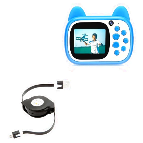 BoxWave Cable Compatible with Nameer A8 (2.4 in) - miniSync, Retractable, Portable Sync Cable