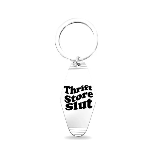 CENWA Thrifter Gift Thrift Store Slut Keychain Thrifting Mama Keychain Thrift Lover Gift (Thrift Store Slut k)