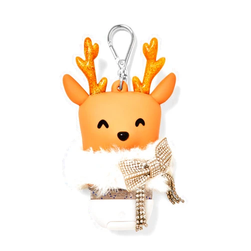 Bath & Body Works Pocketbac Holder Cozy Bling Reindeer
