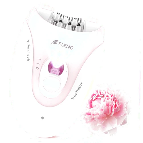 Bubbacare Smooth Glide Epilator for Women, Painless 2-Speed Hair Removal Device with LED Light, 36 Tweezers & Massage Pad, Rechargeable Epilator for Face, Bikini, Arms & Legs