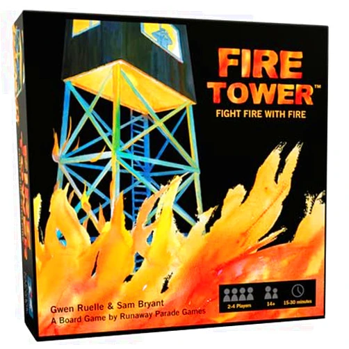 Runaway Parade Games Fire Tower Board Game Standard Edition - Fight fire with fire in This Fast paced Competitive Game | Easy to Learn | 15-30 min