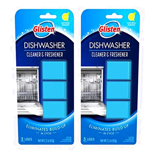 Glisten DT0312T Dishwasher Cleaner & Freshener, 6 Tablets, 2 Pack