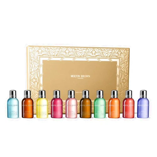 Molton Brown Stocking Filler Gift Set - 10 x 1.7 fl. oz. Luxury Scented Bath & Shower Gels, Christmas Body Care Beauty Gift