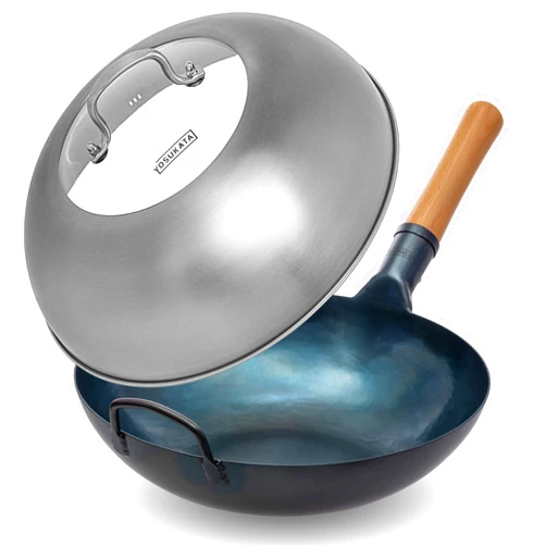 YOSUKATA Flat Bottom Wok Pan - 13.5