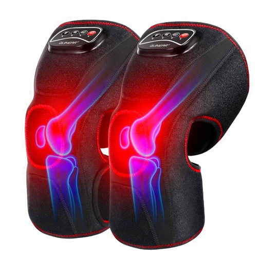QUINEAR Knee Massager with Heat, Air Compression Leg Knee Brace Wrap for Arthritis Pain Relief Eletric Heating for Joint Pain, Cramps and Circulation 3 Modes & 3 Intensities - FSA or HSA Eligible