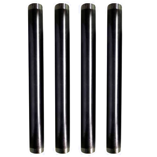 Supply Giant SupplyGiant 1/2 x 16 Inch Steel Black Pipe (4-Pack), Heavy Duty Industrial Malleable Steel Pipes, 1/2'' x 16'' Pre Cut Threaded Pipe Nipple Great For All DIY Furniture Projects And Black Pipe Shelving