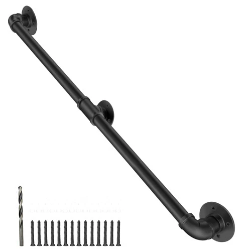 Rebala 6FT Wall Mount Industrial Staircase Handrails, 1.3