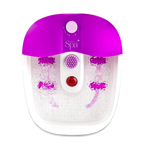 SENSIOHOME Foot Spa Massager Pedicure Bath – Nine Accessories - Heat, Bubbles and Massaging Tools – Therapeutic Massage Tub Pedicure Set