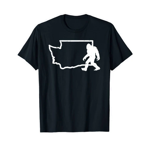 Gone Squatchin Bigfoot State Tees Pacific Northwest PNW Washington State Bigfoot Sasquatch Tee T-Shirt