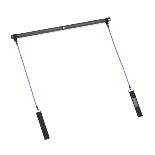 Gaiam Restore Pilates Bar Reformer Kit - Home Fitness Equipment for Total Body Workout - Includes Bar, Two 30-Inch Resistance Band Cords with Attached Foot Strap Loops - Exercise Guide Included