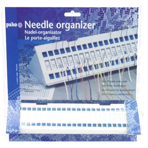 Pako Organiser Storage Needle Organiser - Cross Stitch Accessories - for Embroidery Needle - with 10 Blank Code Cards