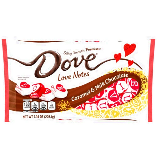 DOVE PROMISES Valentine's Love Notes Caramel Milk Chocolate Candy, 7.94 oz