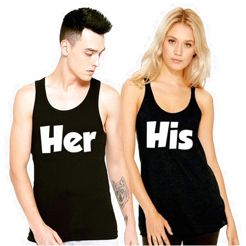 CRAZYDAISYWORLD Custom Unisex Matching Couples Name & Number for Him Her - Multi Colors Couple Tanktop