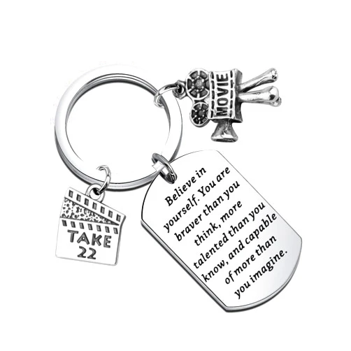 LQRI Movie Projector Keychain Film Director Gift Filmmaker Gifts Future Director Gifts Film Student Graduation Gift
