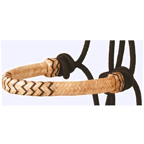 Cashel Rawhide Halter with 9 foot Lead Rope, Color: Black Accent