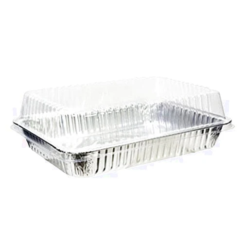 Tiger Chef Durable Half Size Deep Aluminum Foil Pans with Clear Dome Lids, Multi-Purpose Pans With Covers, 9