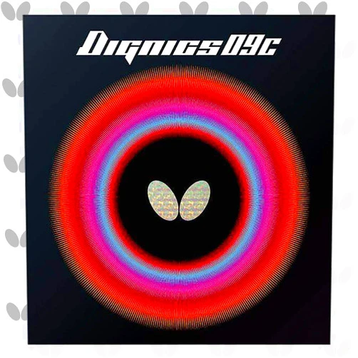 Butterfly Dignics 09C Table Tennis Rubber - 1.9 or 2.1 mm - Red or Black - 1 Inverted Table Tennis Rubber Sheet - Professional Table Tennis Rubber - Rubber of Choice for Timo Boll