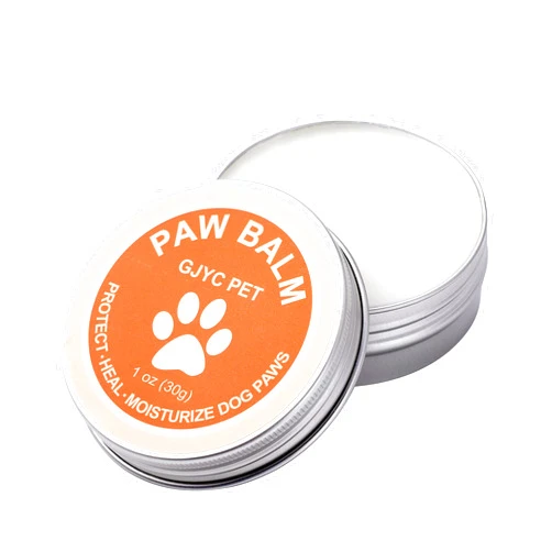 GJYC PET 1 oz (30g) Natural Dog Paw Balm,Paw Pad Snout Soother Moisturizer, Repairs Cracks, Lickable Pets Nose Elbow Cream Wax Butter Feet Heat Protection Balm for Dogs Cats Puppy
