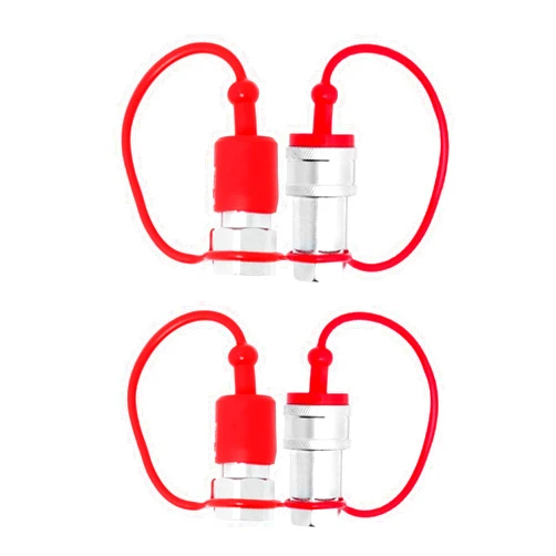 CEKER 1/4 NPT Ag ISO 5675 Hydraulic Coupler, CEKER Poppet Pioneer Style Hydraulic Quick Connect Tractor Coupling,Carbon Steel Poppet Valve 2Set