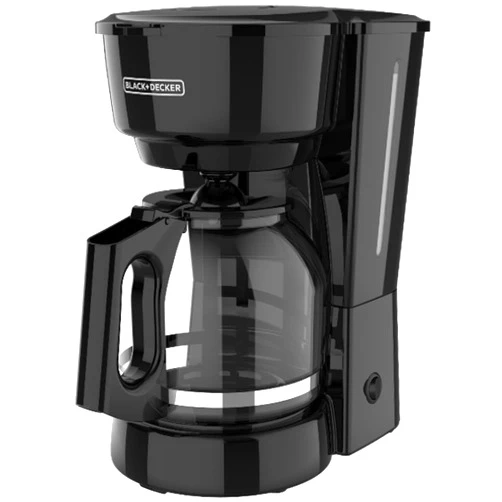 BLACK+DECKER 12-Cup Coffee Maker with Easy On/Off Switch, Easy Pour, Non-Drip Carafe with Removable Filter Basket, Vortex Technology, Black