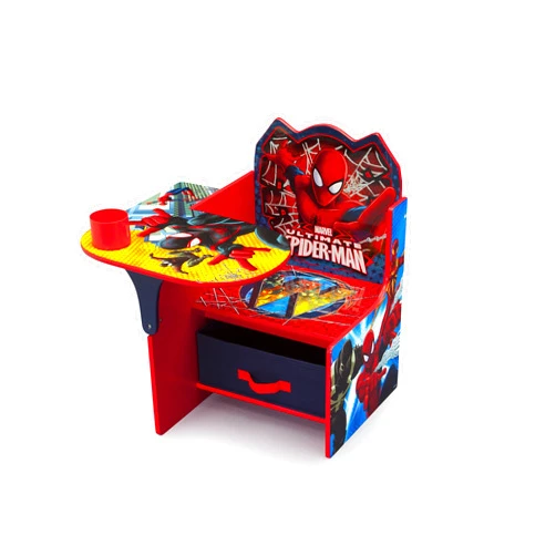 Delta Children Chair Desk With Storage Bin - Greenguard Gold Certified, Spider-Man, Arm Rest, Cushion Availability, Engineered Wood