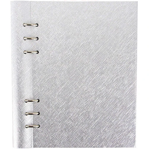 Filofax B145004 Refillable Saffiano Mettalic Clipbook, A5 Size, Silver