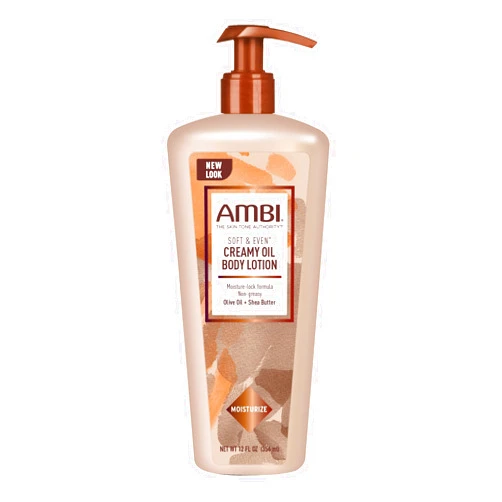 Ambi Skincare Soft & Even Creamy Oil Lotion, 12-Ounce Bottles (Pack of 3)