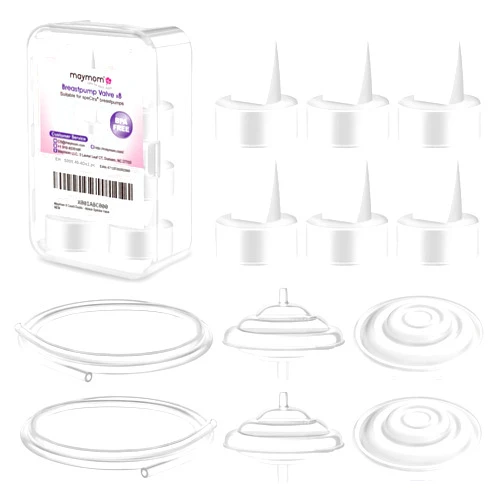 Maymom Pump Parts Compatible with Spectra S1 S2 9 Plus Breastpump Replace Backflow Protector Membrane Duckbill Valve Tube Not Original Spectra Replacement Pump Parts