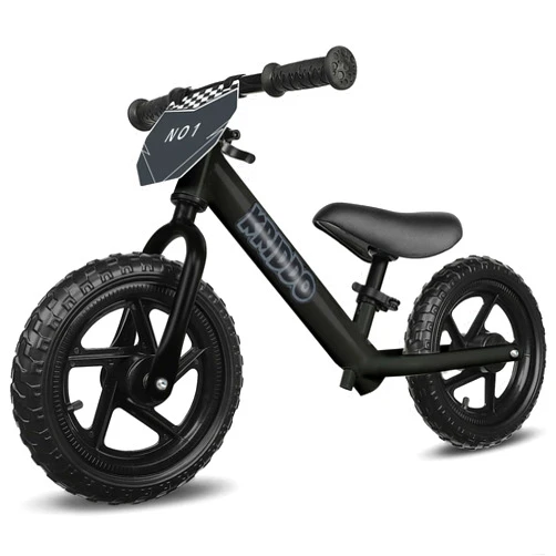 KRIDDO Toddler Balance Bike 2 Year Old, Age 24 Months to 5 Years Old, 12 Inch Push Bicycle with Customize Plate (3 Sets of Stickers Included), Steady Balancing, Gift Bike for 2-3 Boys Girls, Night