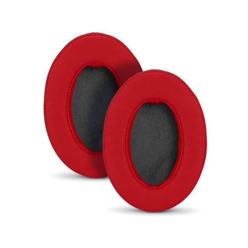 Brainwavz Ear Pads for ATH M50X, M50XBT, M40X, M30X, HyperX, SHURE, Turtle Beach, AKG, ATH, Philips, JBL, Fostex Replacement Memory Foam Earpads & Fits Many Headphones (See List), Dark Red Oval