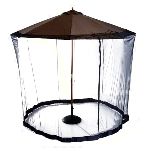 BEdaw Outdoor Garden Umbrella Table Screen Parasol Mosquito Net, Camping Patio Parasol Umbrella Tent Screen Cover Mosquito Net,Diameter 3M,Polyester,Single Door,Zipper Entrance