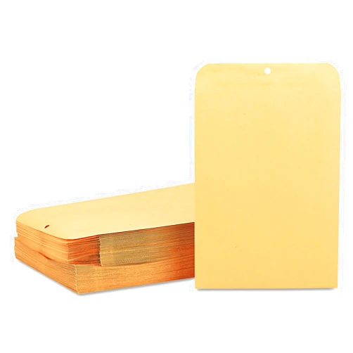 Quality Park 37897 Clasp Envelope, 10 x 13, 28lb, Brown Kraft, 100/Box