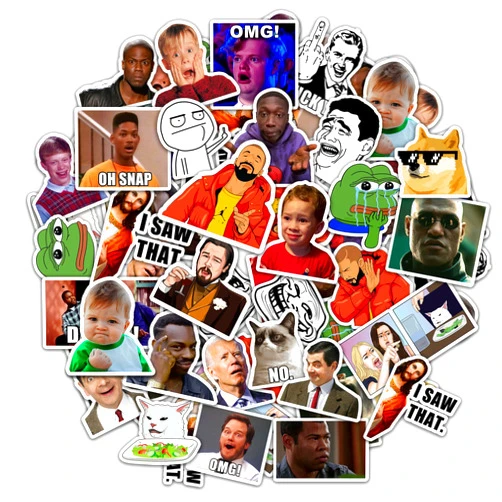 BRUHHH! 30PCS Funny Meme Stickers for Water Bottles Trendy Vinyl Sticker for Computer, Sticker Phones, Sticker Laptop Vinyl Waterproof Decals Stickers Decoration, Skateboard (Stickers Meme Funny)