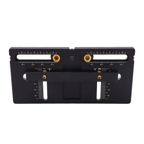 Agatige Handle Punch Locator, Adjustable Aluminum Alloy Furniture Installation Hole Measuring Positioning Jig for Cabinet Door Installation Handle Punch Locator