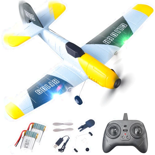 BEZGAR 3 Channel RC Plane, Drones for Kids, 6-axis Gyro Remote Control Airplane, RC Helicopter, Easy Control for Beginners Toys with Colorful LED Navigation Lights