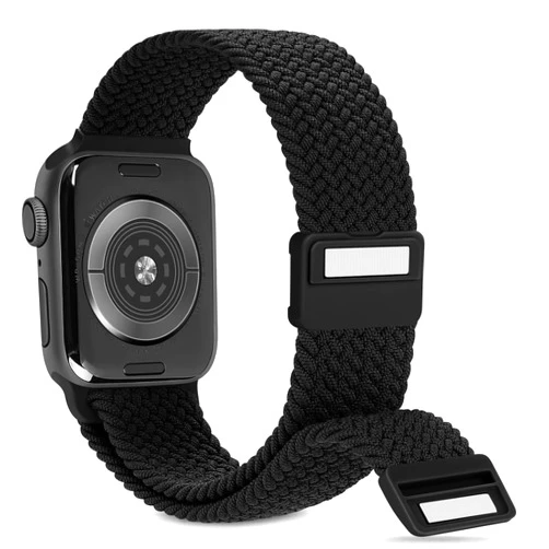 Cindgress Stretchy Braided Solo Loop Band Compatible with Apple Watch 41mm 40mm 42mm 46mm 45mm 44mm 49mm for Women Men, Elastic Magnetic Clasp Nylon Sport Strap for iWatch Series SE 10 9 8 7 6 5 Ultra