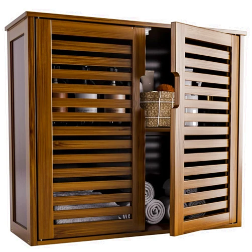 HITNET Medicine Cabinet, Bathroom Storage Cabinet Wall Mounted, Over The Toilet Space Saver Organizer with Doors and Bamboo Shelves, Walnut